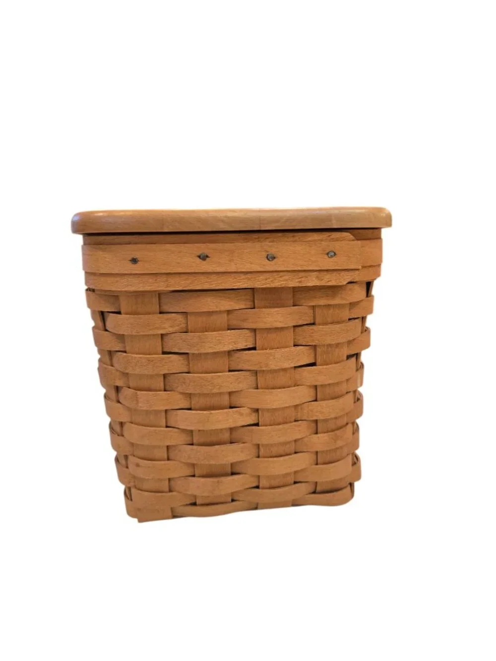 Vintage Longaberger Tissue Basket With Lid and Protector Hand Signed 1997